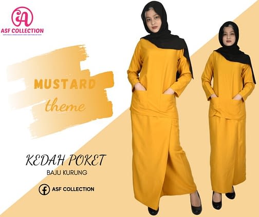 Baju Kurung Kedah Poket Tradisional Feysen Terkini Bajulawa